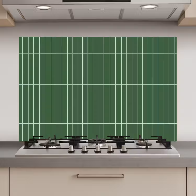 Wandtegel - Verticaal - Donkergroen keuken achterwand spatscherm klein 900 -3d_website