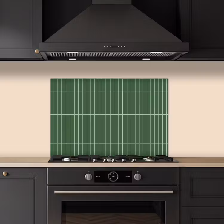 Wandtegel - Verticaal - Donkergroen keuken achterwand spatscherm klein 900 -sfeer1