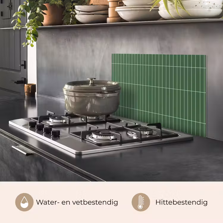 Wandtegel - Verticaal - Donkergroen keuken achterwand spatscherm klein 900 -usp_NL