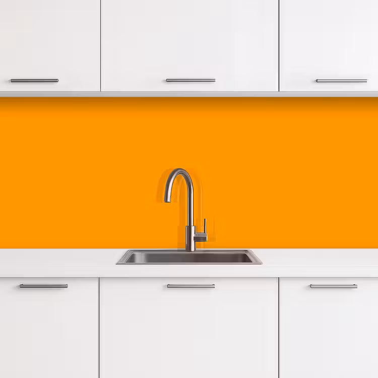 Warm - Ochre - Oranje keuken achterwand 2 middel 871 -3d