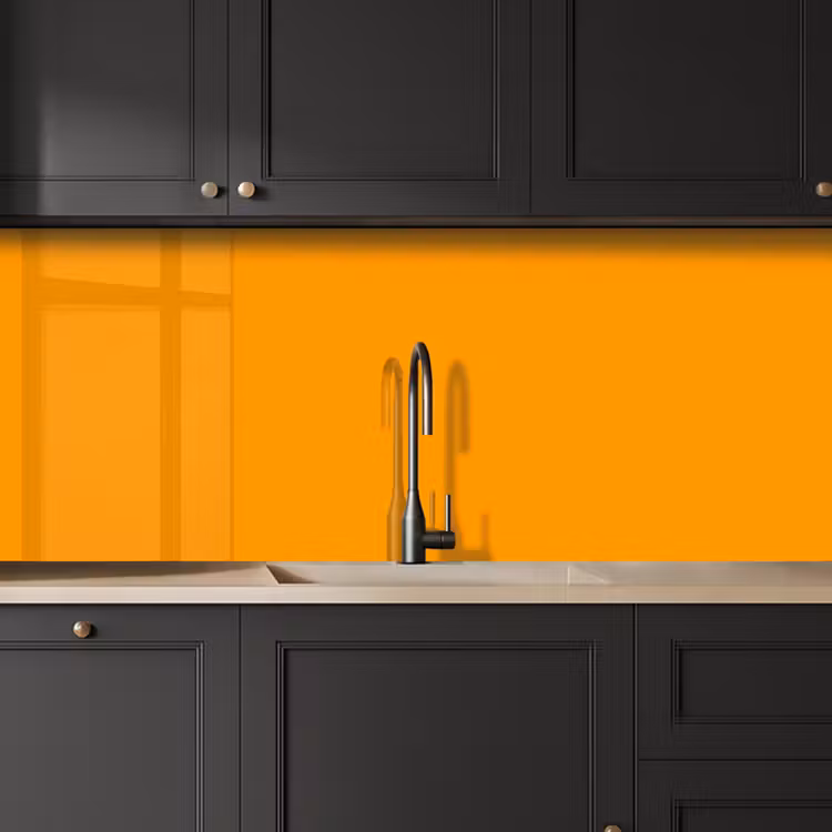 Warm - Ochre - Oranje keuken achterwand 2 middel 871 -sfeer1