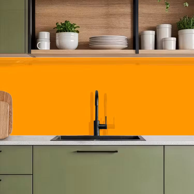 Warm - Ochre - Oranje keuken achterwand 2 middel 871 -sfeer3