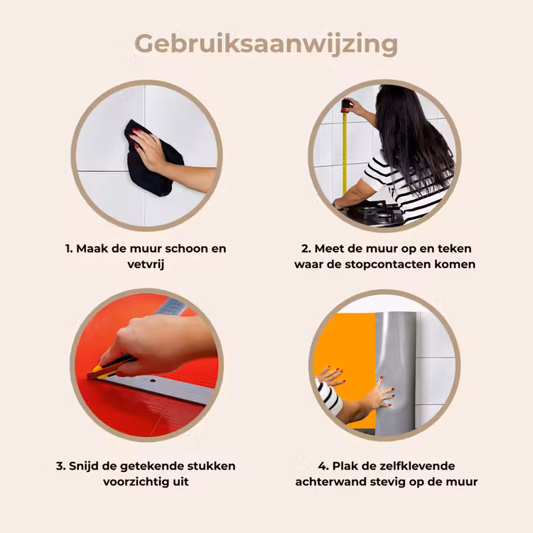 Warm - Ochre - Oranje keuken achterwand 2 middel 871 -gebruiksaanwijzing_NL
