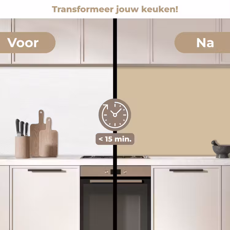 Warm - Sand - Nude keuken achterwand 2 middel 871 -voor-na2_NL