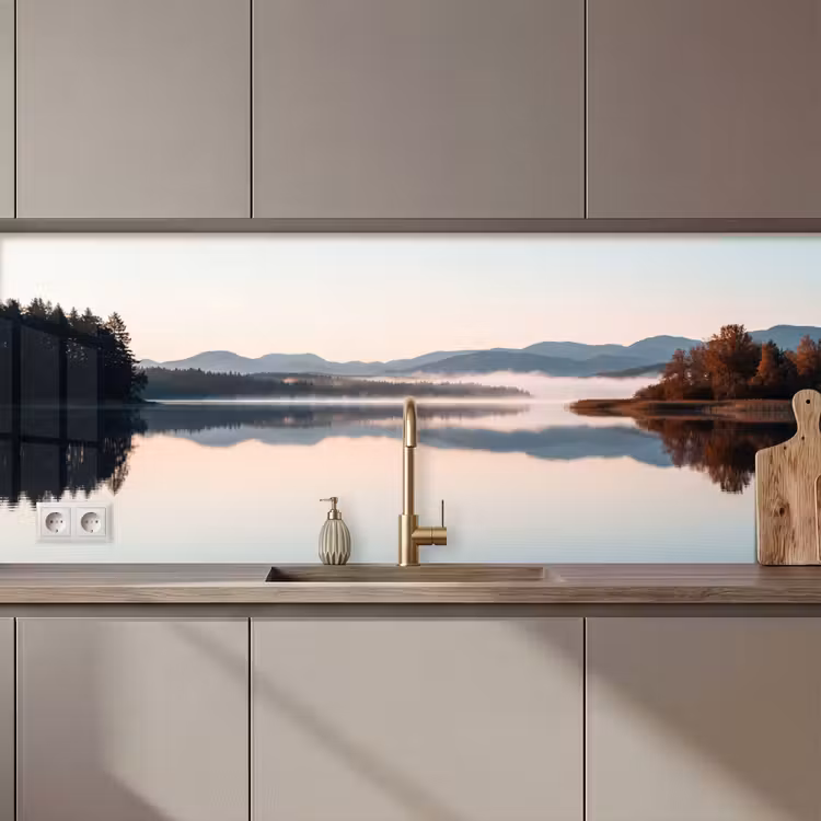 Water - Bomen - Mistlaag keuken achterwand 2 middel zz_3dshopping