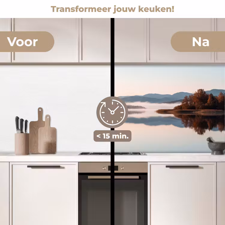 Water - Bomen - Mistlaag keuken achterwand 2 middel -voor-na2_NL