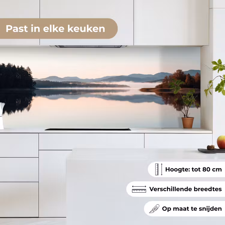 Water - Bomen - Mistlaag keuken achterwand 2 middel -sfeer4_NL