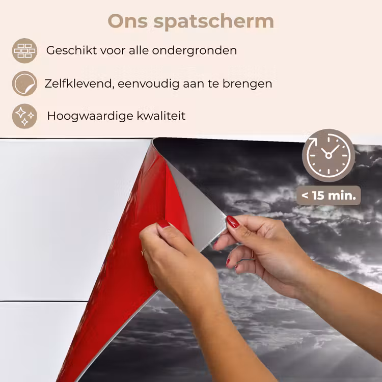 Water - Boot - Lucht - Natuur - Zwart-wit keuken achterwand spatscherm klein -spatscherm_NL