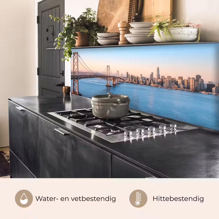 Water - Brug - Skyline - Modern keuken achterwand 2 middel -usp_NL