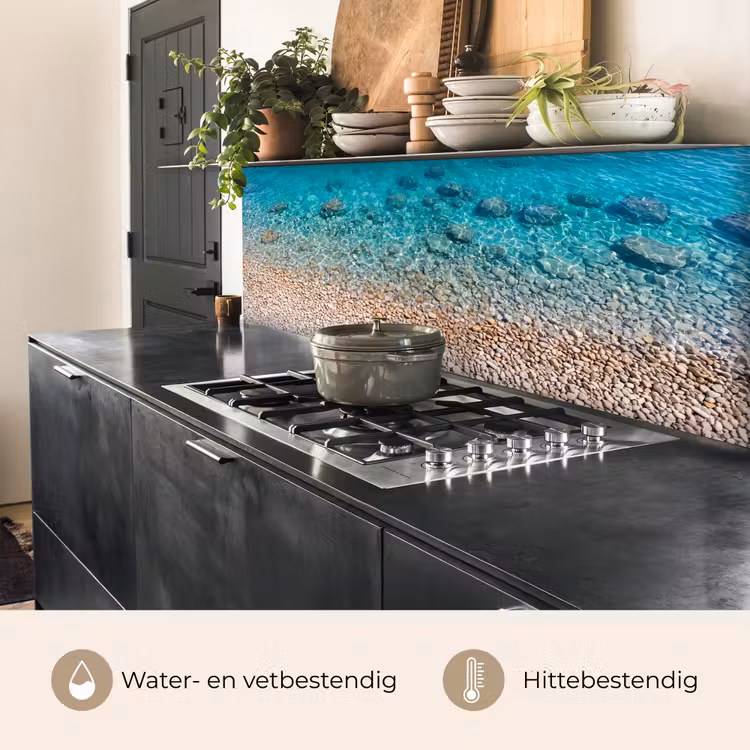 Water - Kiezels - Natuur - Levendig - Turkoois keuken achterwand 2 middel -usp_NL
