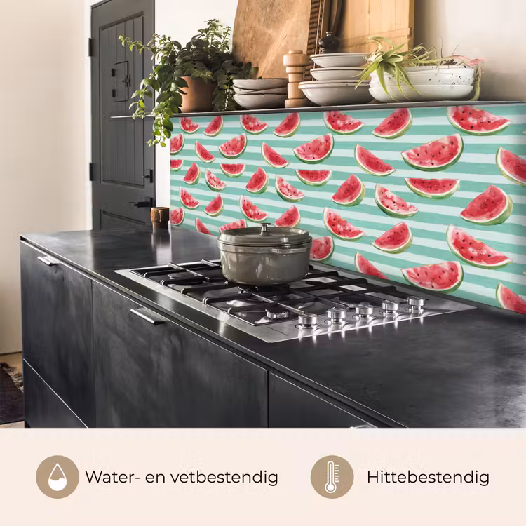 Watermeloen - Strepen - Groen keuken achterwand 2 middel 871 -usp_NL