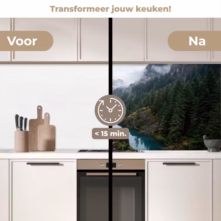 Waterval - Bomen - Bergen keuken achterwand 2 middel -voor-na2_NL
