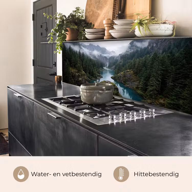 Waterval - Bomen - Bergen keuken achterwand 2 middel -usp_NL