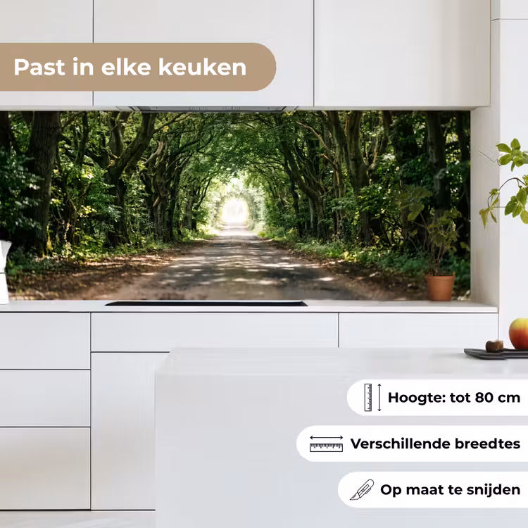 Weg - Bomen - Natuur - Groen keuken achterwand 2 middel -sfeer4_NL