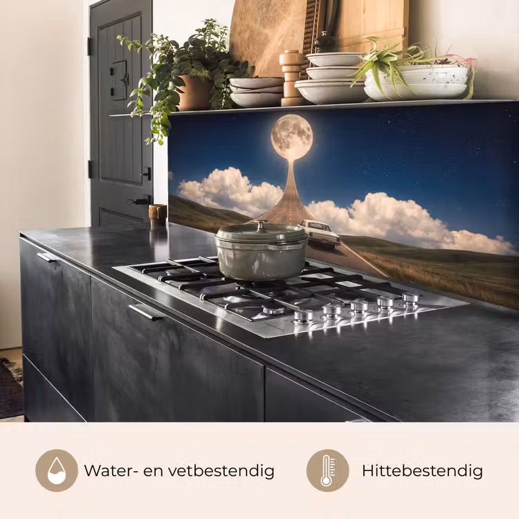 Keuken achterwand - Weg - Maan - Nacht - Weg - Maan - Nacht keuken achterwand 2 middel