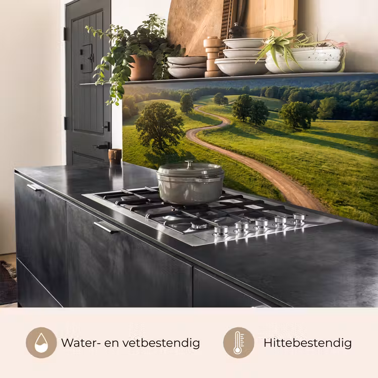 Weg - Weide - Natuur - Groen keuken achterwand 2 middel -usp_NL