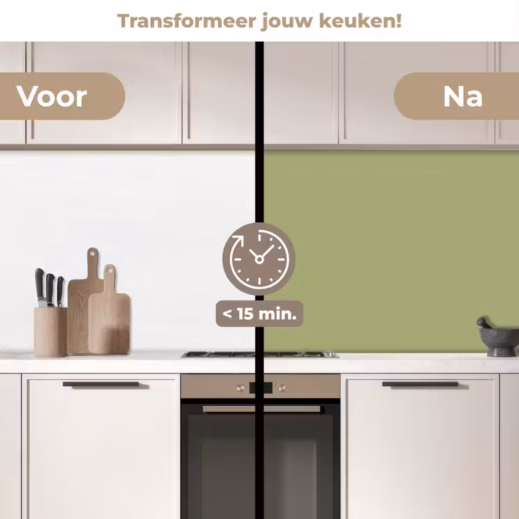 Whispering - Sage - Groen keuken achterwand 2 middel 871 -voor-na2_NL