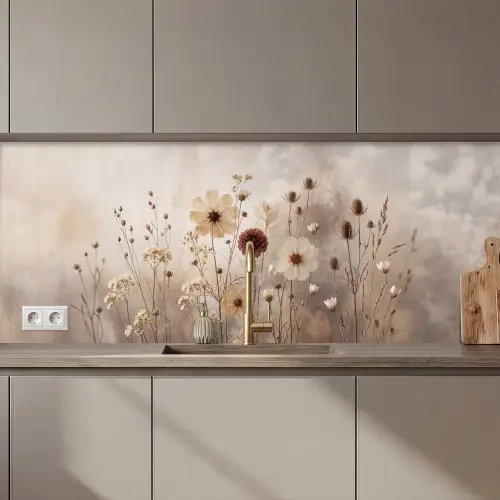 Wilde bloemen - Botanisch - Vintage - Natuur - Rustiek keuken achterwand 2 middel zz_3dshopping