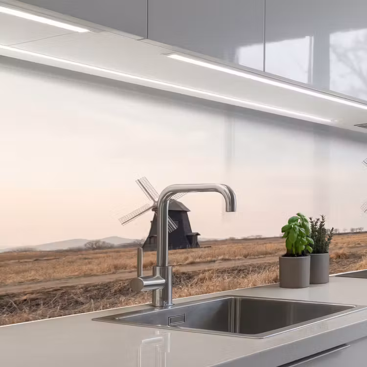 Windmolens - Landschap - Veld keuken achterwand 2 middel -3d_schuin