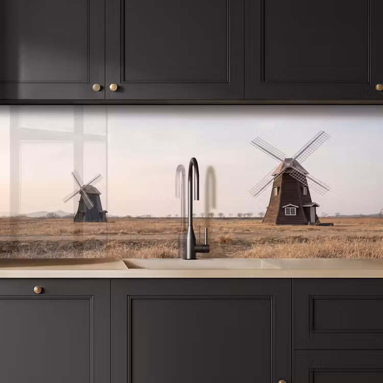 Windmolens - Landschap - Veld keuken achterwand 2 middel -sfeer1