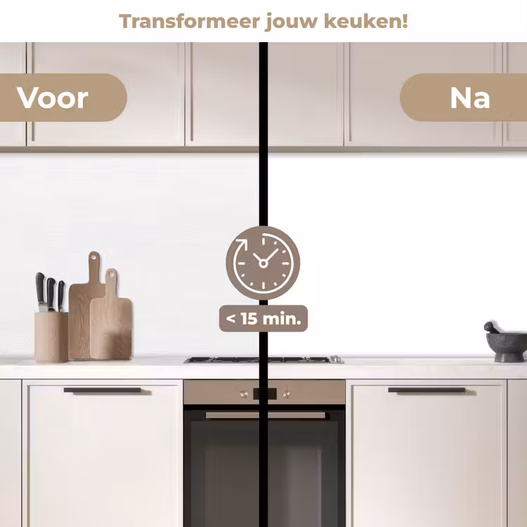 Wit - Kleuren - Neutraal keuken achterwand 2 middel 871 -voor-na2_NL