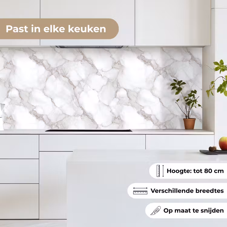 Wit - Marmer - Bruin keuken achterwand 2 middel 871 -sfeer4_NL