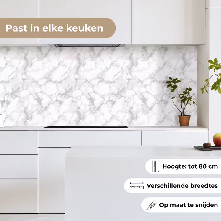 Wit - Marmer - Grijs keuken achterwand 2 middel 871 -sfeer4_NL