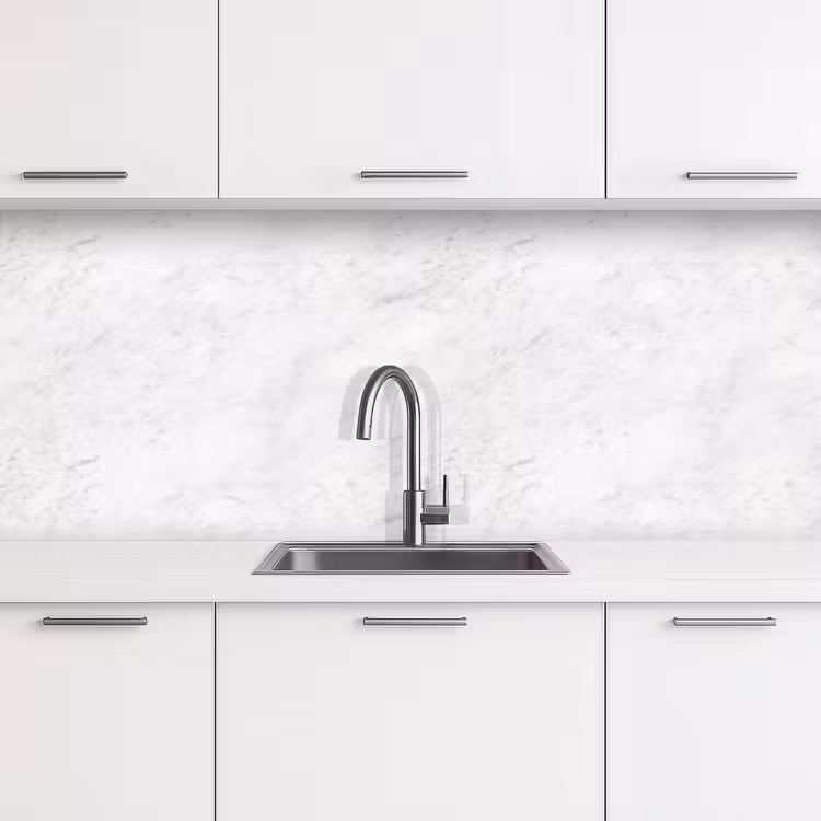 Wit - Marmer - Grijze aders keuken achterwand 2 middel 871 -3d