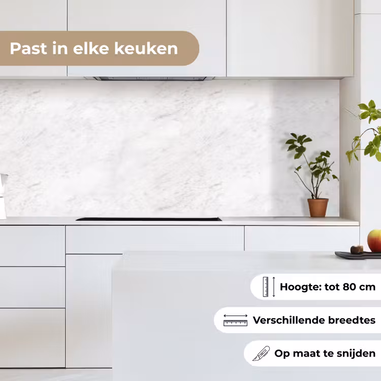 Wit - Marmer - Grijze aders keuken achterwand 2 middel 871 -sfeer4_NL