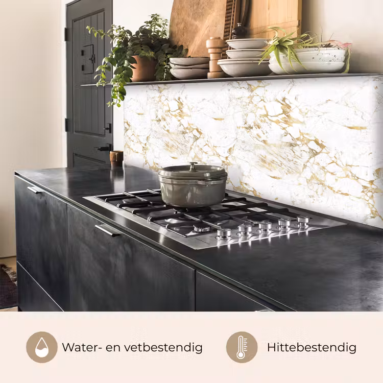 Wit - Marmer - Luxe - Goud keuken achterwand 2 middel 871 -usp_NL