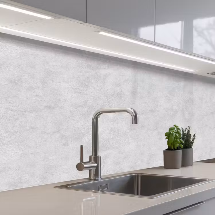 Wit - Muur - Verkleuring keuken achterwand 2 middel 871 -3d_schuin