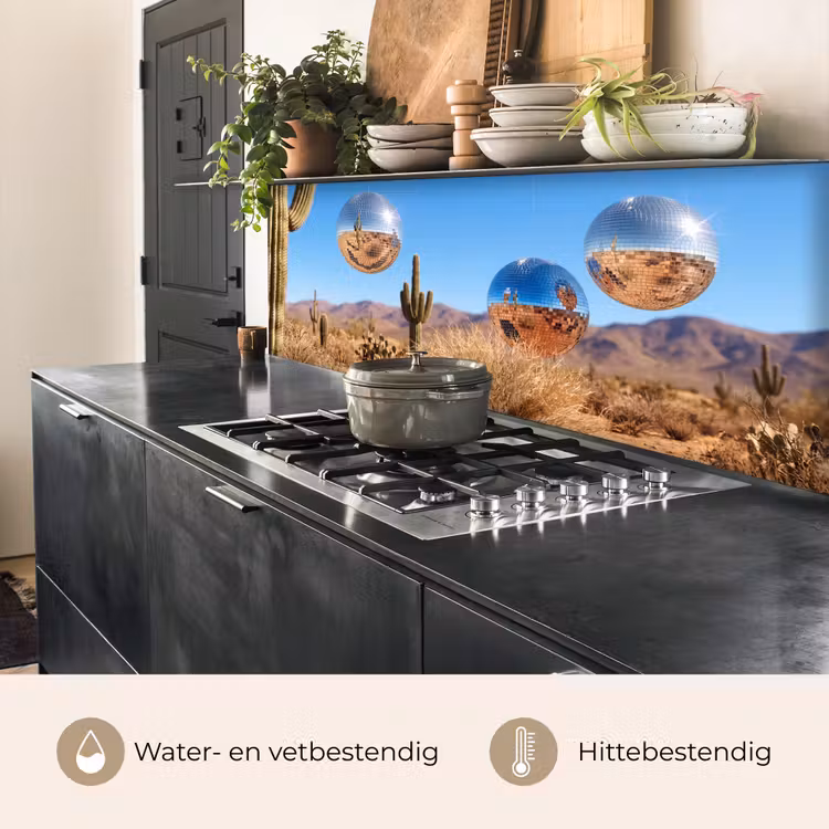 Keuken achterwand - Woestijn - Spiegelbal - Kunst - Woestijn - Spiegelbal - Kunst keuken achterwand 2 middel