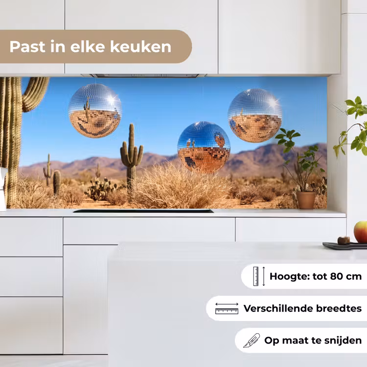 Keuken achterwand - Woestijn - Spiegelbal - Kunst - Woestijn - Spiegelbal - Kunst keuken achterwand 2 middel
