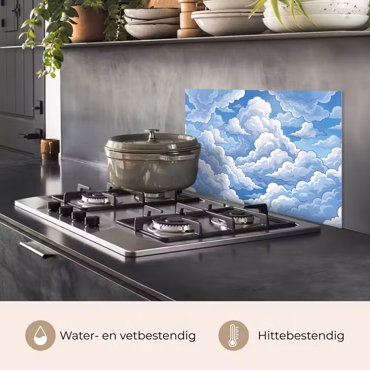 Wolken - Hemel - Abstract - Wit keuken achterwand spatscherm klein -usp_NL