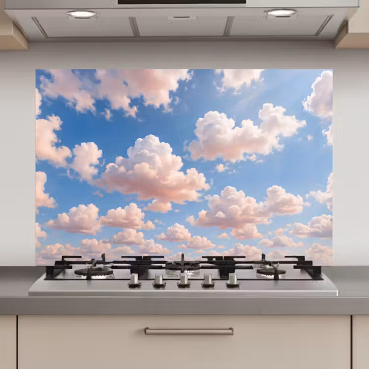 Wolken - Hemel - Natuur - Licht - Blauw keuken achterwand spatscherm klein -3d_website