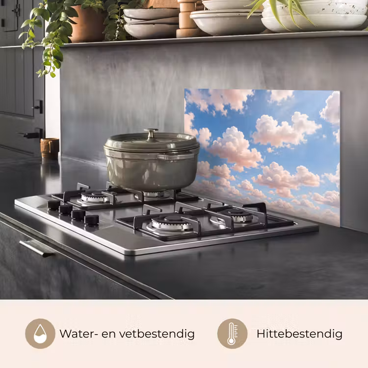Wolken - Hemel - Natuur - Licht - Blauw keuken achterwand spatscherm klein -usp_NL