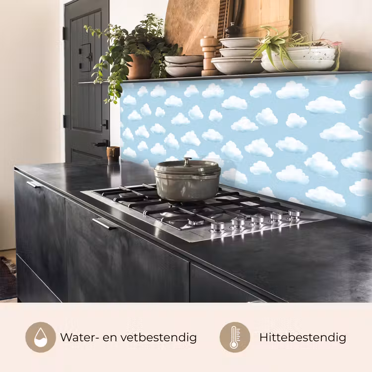 Wolken - Illustratie - Blauw keuken achterwand 2 middel 871 -usp_NL