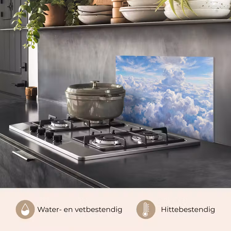 Wolken - Lucht - Natuur - Abstract - Blauw keuken achterwand spatscherm klein -usp_NL