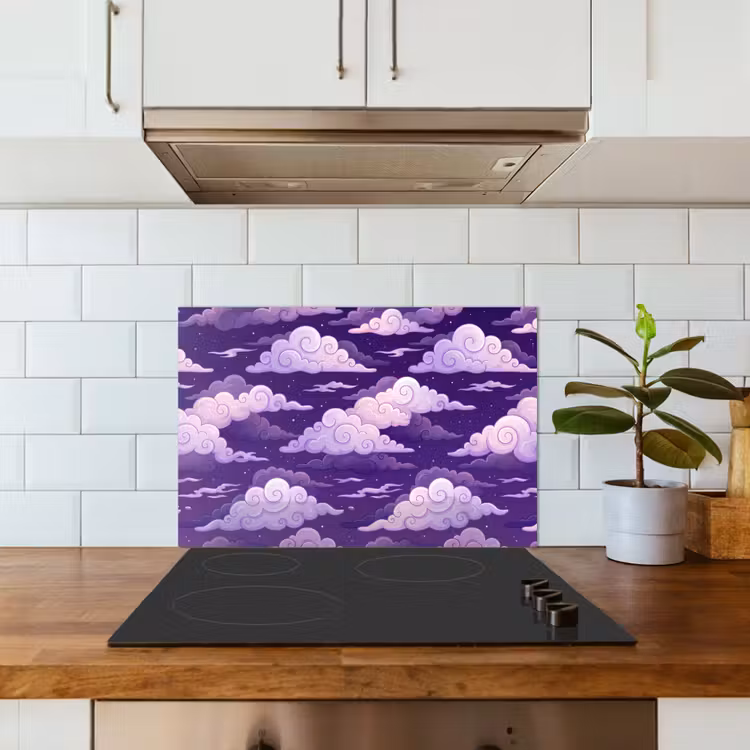 Wolken - Nacht - Natuur - Abstract - Paars keuken achterwand spatscherm klein -sfeer2