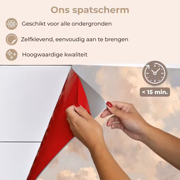 Wolken - Zacht - Natuur - Klassiek - Beige keuken achterwand spatscherm klein -spatscherm_NL