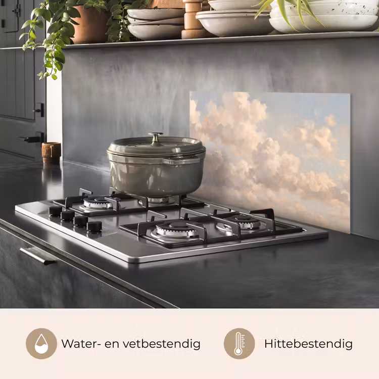 Wolken - Zacht - Natuur - Klassiek - Beige keuken achterwand spatscherm klein -usp_NL