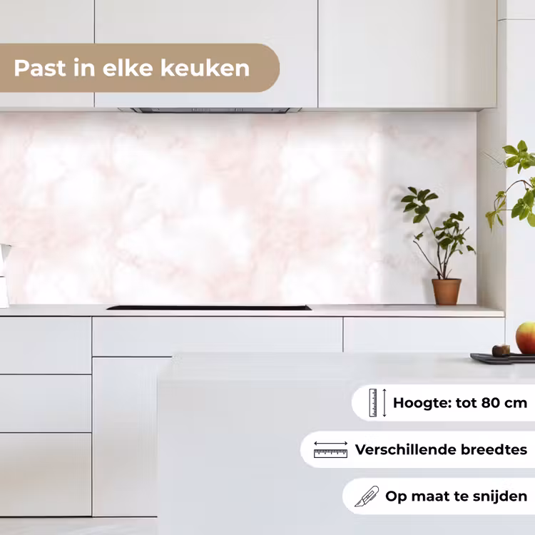 Wolkenstructuur - Roze - Marmer keuken achterwand 2 middel 871 -sfeer4_NL