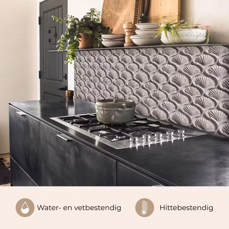 Zand - Schelpenvorm - Grijs keuken achterwand 2 middel 871 -usp_NL