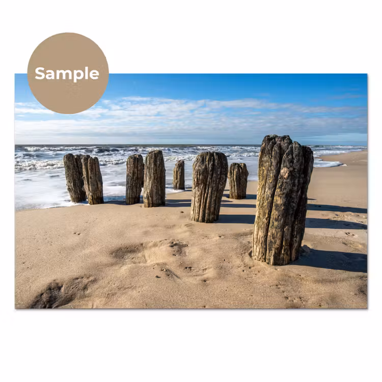 Zand - Strand - Paal - Water - Zomer keuken achterwand sample klein -3d