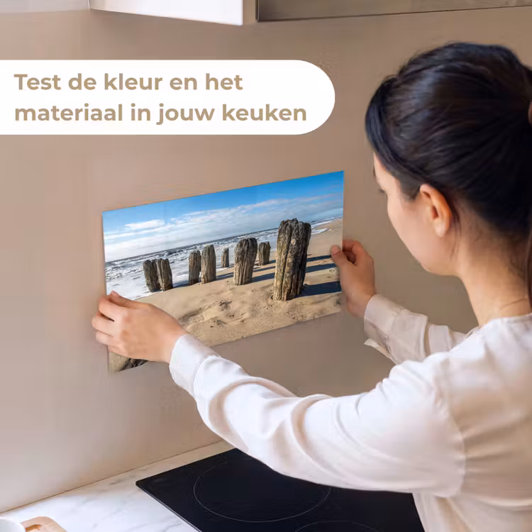 Zand - Strand - Paal - Water - Zomer keuken achterwand sample klein -USP_sampleNL
