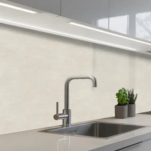 Zandkleurig - Modern - Egaal keuken achterwand 2 middel 871 -3d_schuin