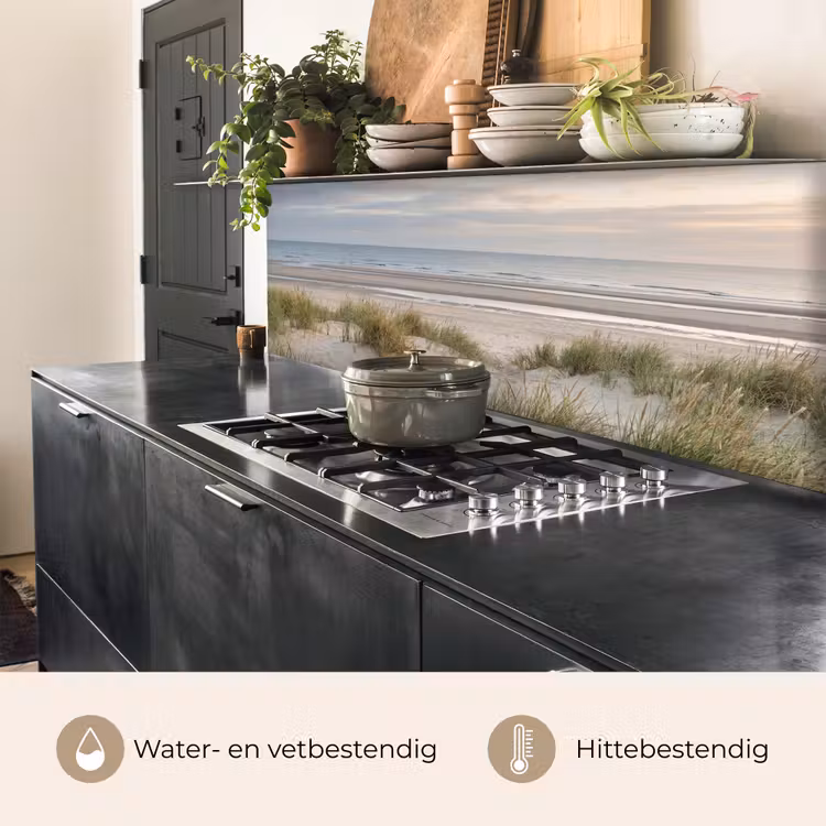 Zandstrand - Bewolkt - Duinen keuken achterwand 2 middel -usp_NL