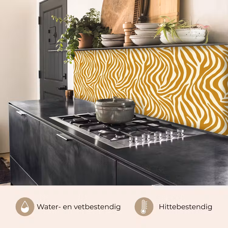 Zebra - Klassiek - Oker - Geel keuken achterwand 2 middel 871 -usp_NL