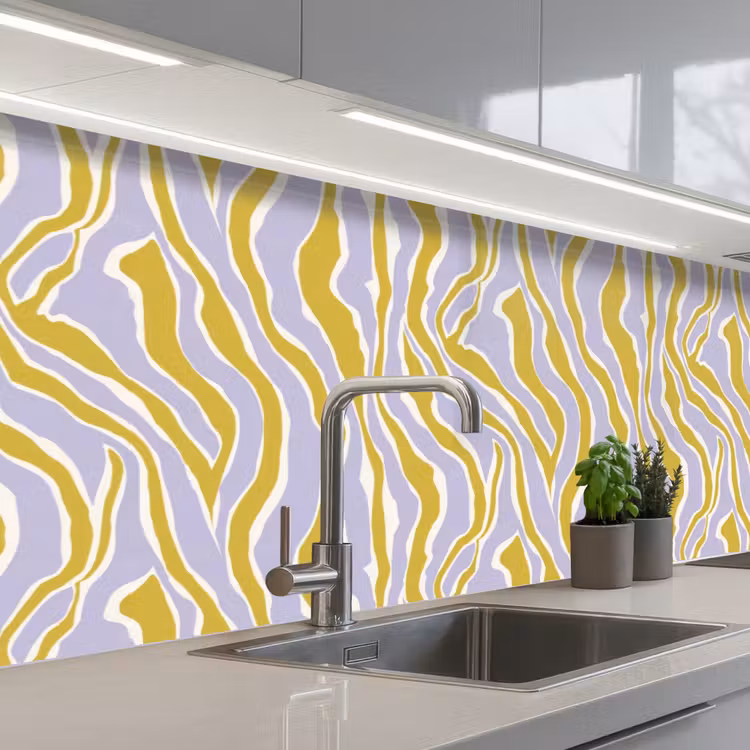 Zebra - Modern - Meerkleurig keuken achterwand 2 middel 871 -3d_schuin