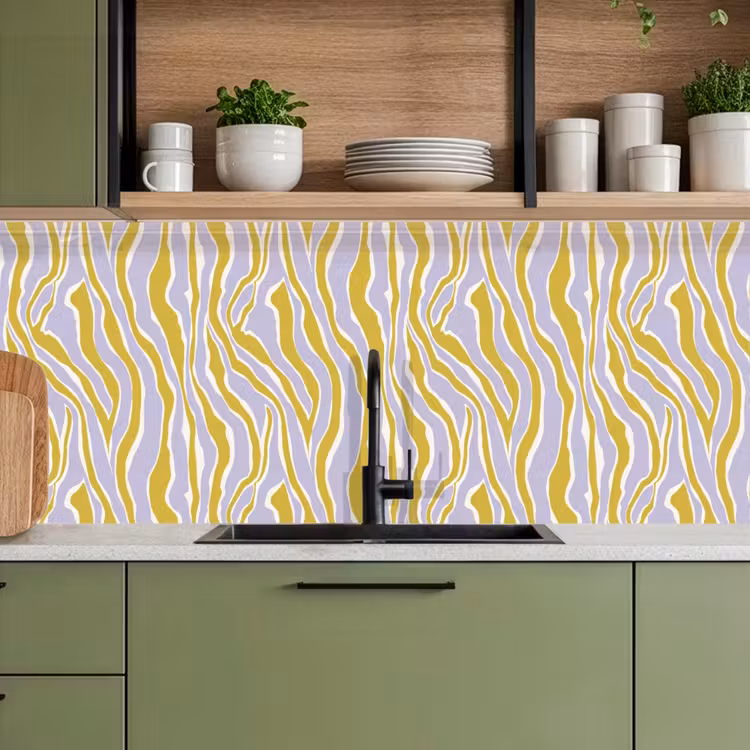 Zebra - Modern - Meerkleurig keuken achterwand 2 middel 871 -sfeer3
